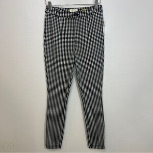 Maeve By Anthropologie Black and White Gingham Checkered Pants